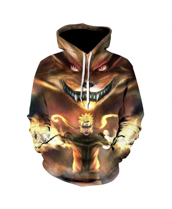2021 Fall Hot New 3d Printing Naruto Men's Hoodie Teenager Casual Hip-hop Sweatshirt Cartoon Anime Pullover Coat