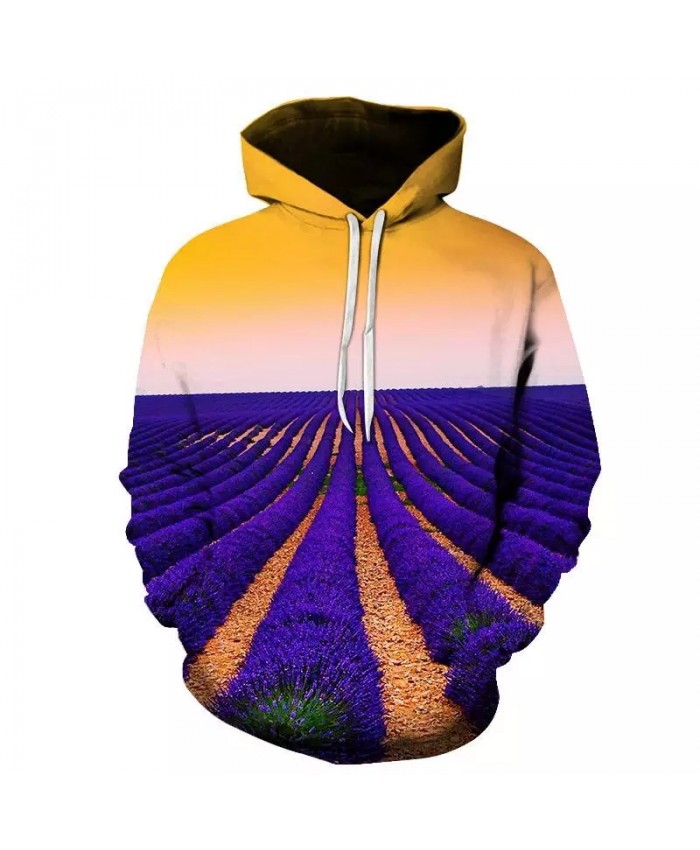 Blue field landscape Hoodies Hooded Men Women Hat 3d Sweatshirts Print Colorful Nebula Thin Autumn Sweatshirts Tops Pullovers