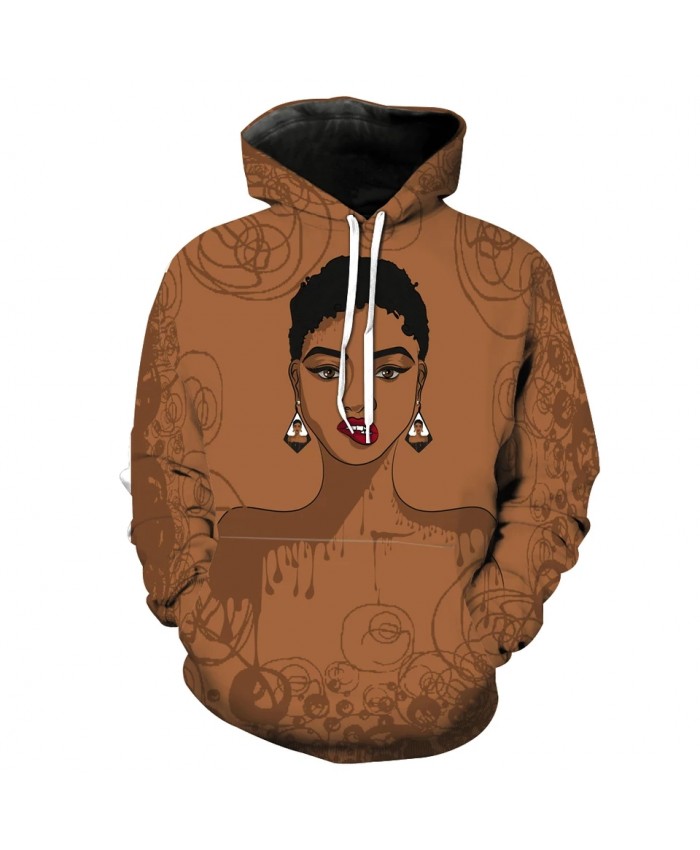 Men's Fashion 3D Hoodie Graffiti sexy girl khaki sweatshirts