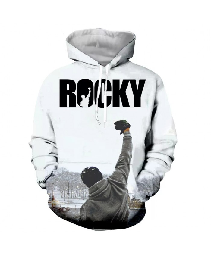 Rocky balboa Fashion Long Sleeves 3D Print  Hoodies Sweatshirts Jacket Men women