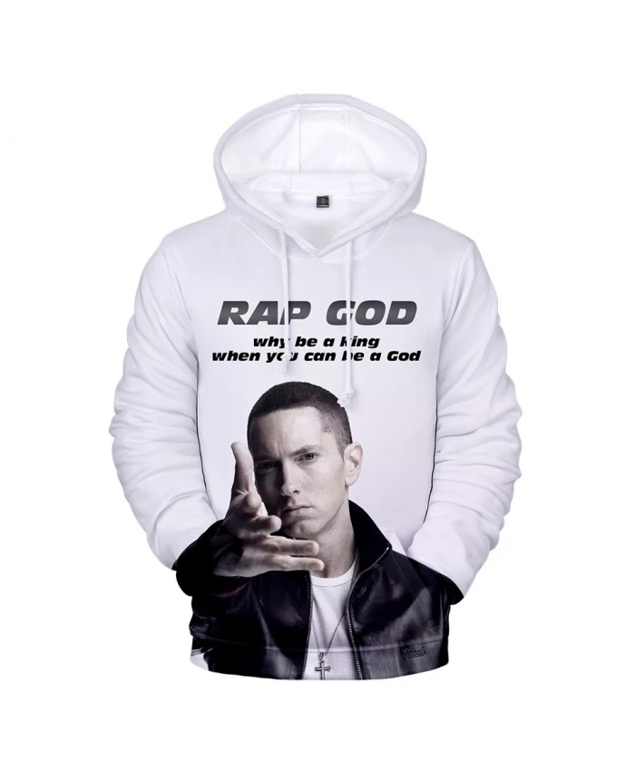 Casual 3D Eminem Hoodies Men Women Hoodie Autumn Long Sleeve Sweatshirts Hot Kids 3D Eminem Hooded boys girls white Streetwear