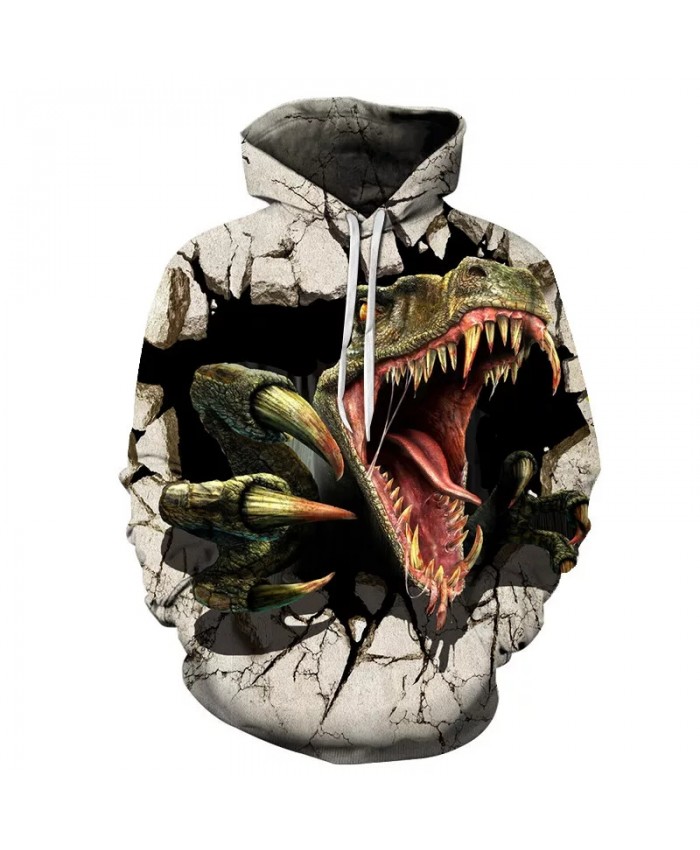 2021 Autumn And Winter New Men's And Women's Hoodies 3d Printing Dinosaurs Young Children Fashion Long-Sleeved Sweatshirt Coat