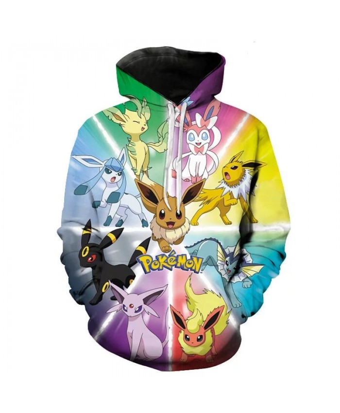 2021 Fall Winter Games Pokemon Men Women Hoodie Long Sleeve 3d Printed Sweatshirt Kids Fashion Casual Cool Pullover Coat