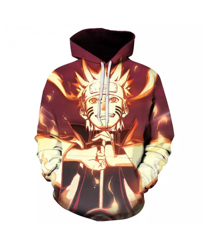 Spring And Autumn Cool 3d Printing Men's And Women's Hoodie Japanese Anime Naruto Pullover Fashion Harajuku Sportswear Top