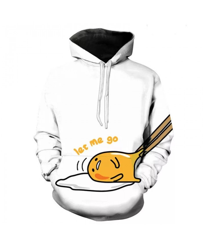 Autumn New Men's Women's Children's Hoodie 3d Printing Cute Cartoon Egg Sweatshirt Fashion Casual Long-Sleeved Top Coat