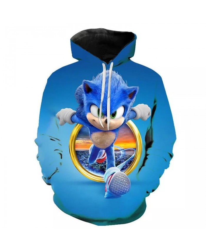 Sweatshirts Casual New Men Women Children Sonic the Hedgehog 3D Printed Hoodies Boy Girl Pullover Streetwear Fashion Hooded Tops