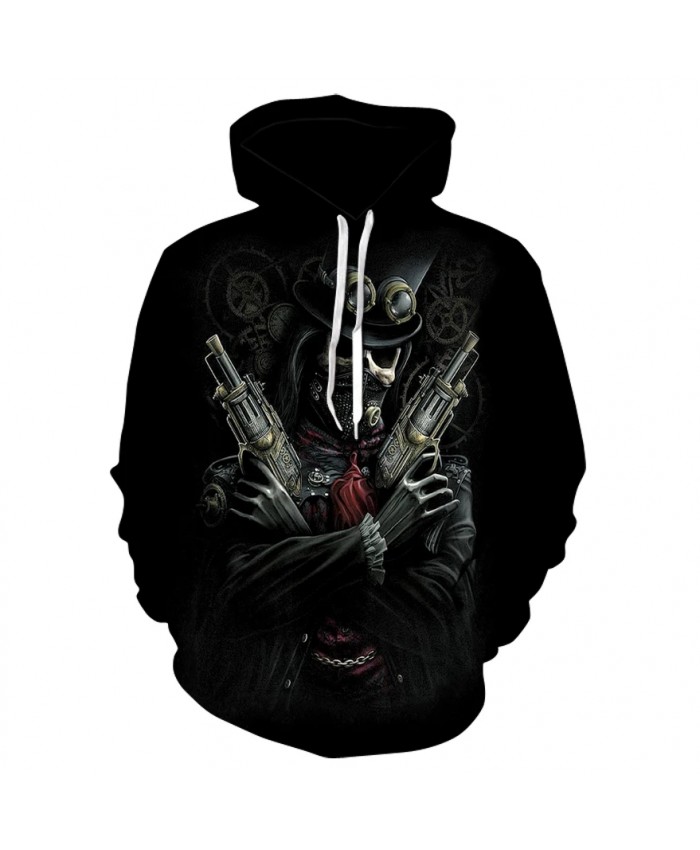 2021 new skull print hoodie sweatshirts spring and fall fashion men's and women's casual long-sleeved hoodies
