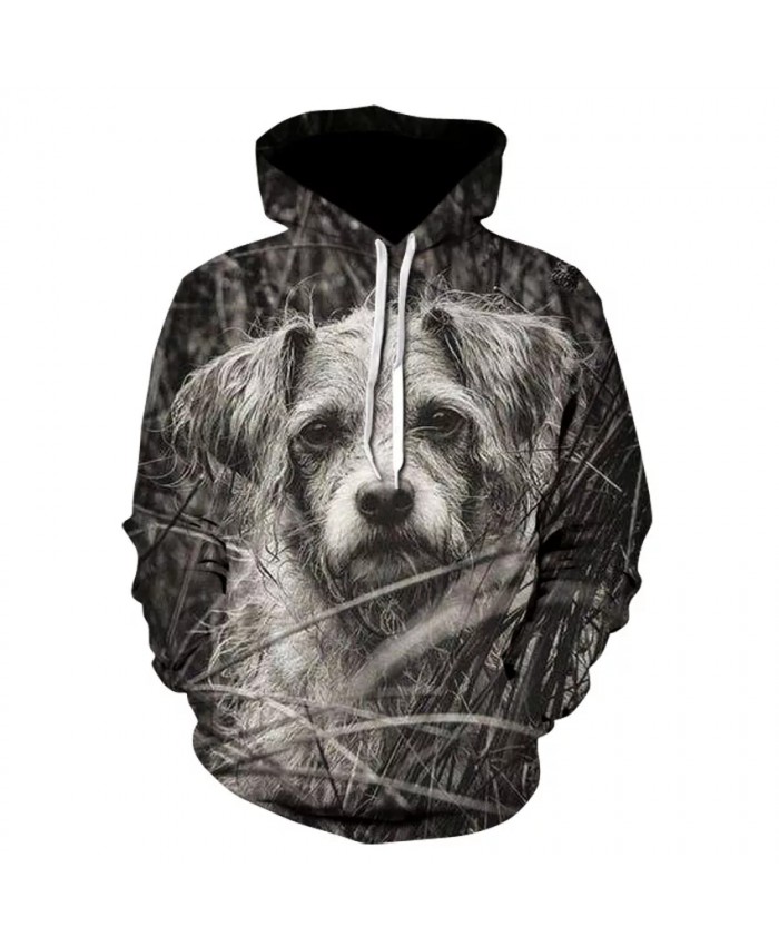 Hot selling men's animal print flower hoodie fashion high quality 3D dog series comfortable long sleeve thin hoodie