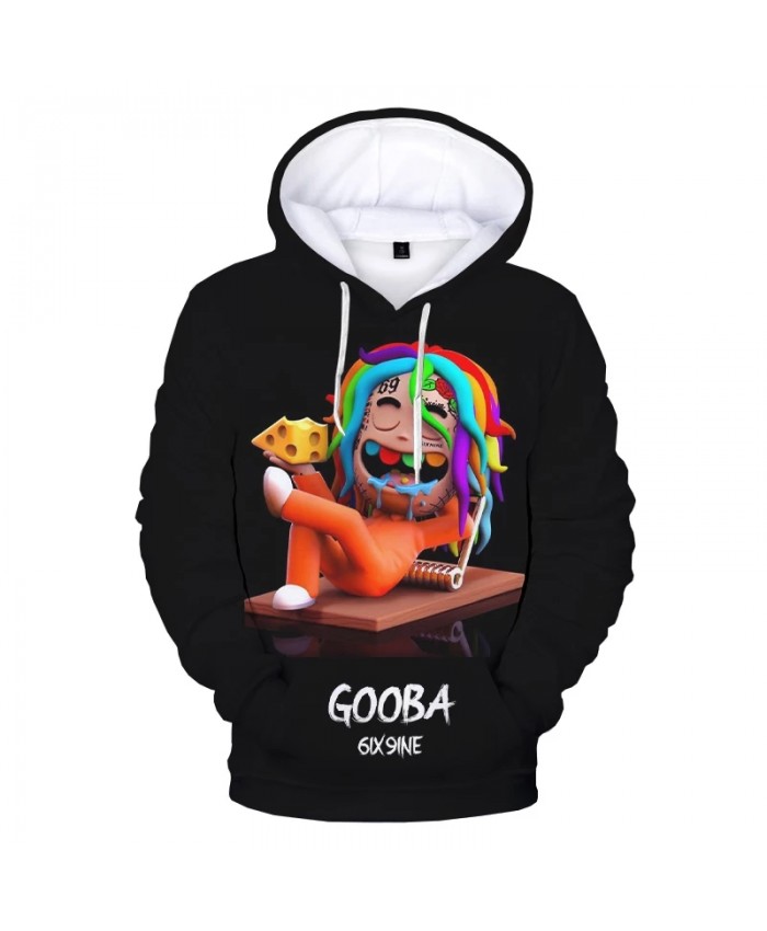 6ix9ine Hoodie Gooba Streetwear Hip Hop Rapper Long Sleeve Pullover Men Women Fashion Casual Plus Size Hooded Sweatshirts