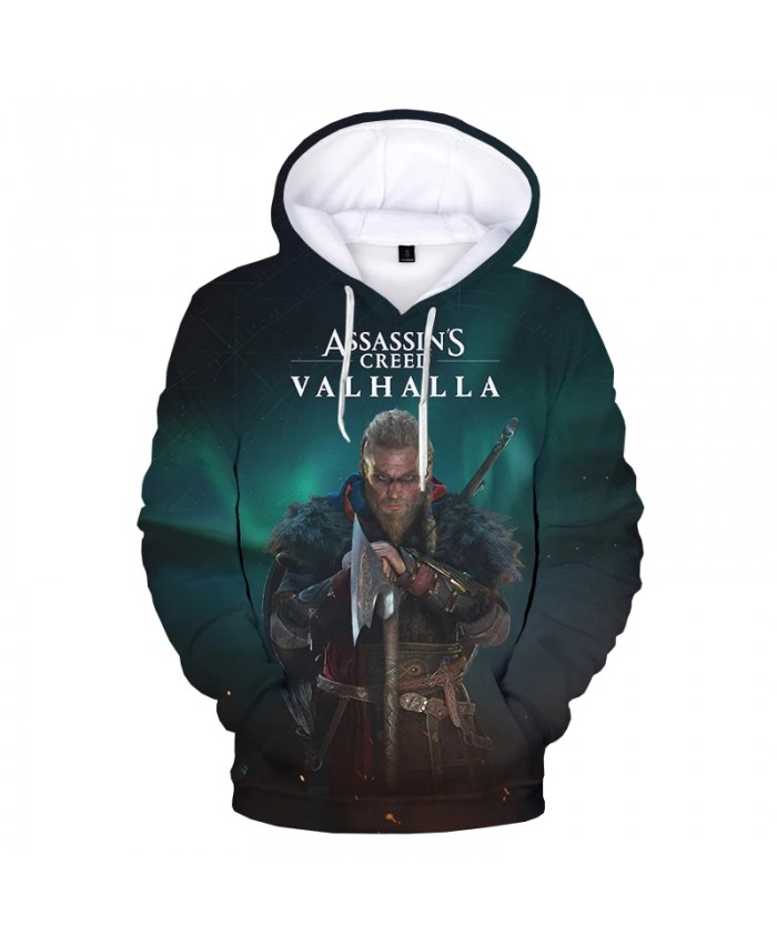 Assassins Creed Valhalla 3D Hoodies New Game Harajuku Print Hoodie Sweatshirts Men Women Fashion Casual Oversized Pullover