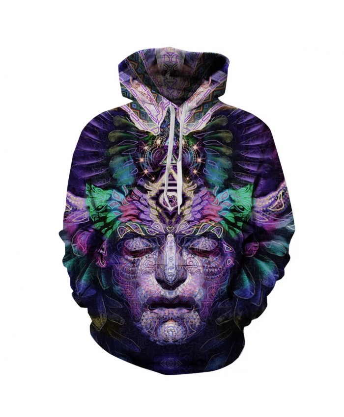Purple treant fun 3D Men's Hooded Sweatshirt