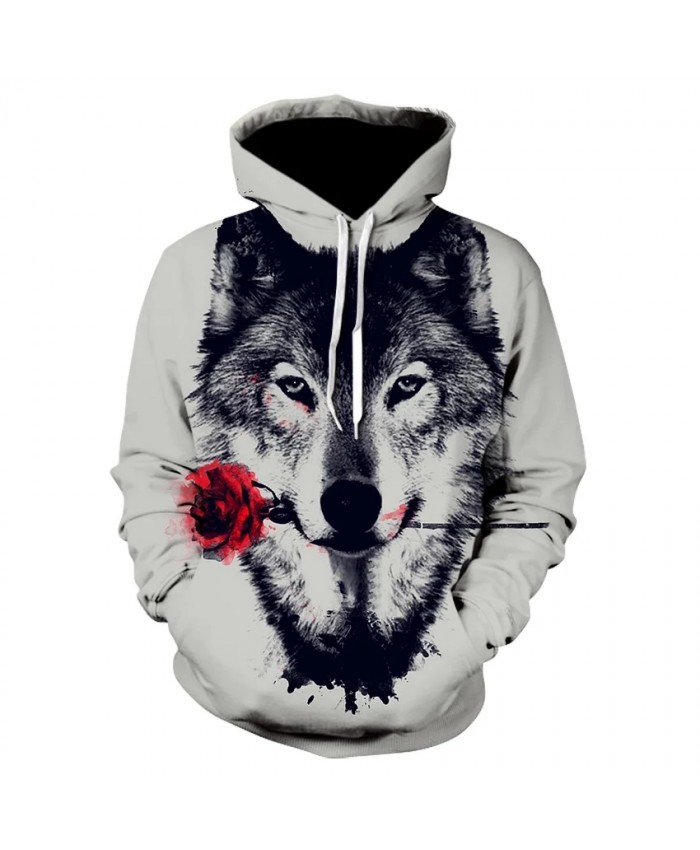 2021 Autumn Men's Hoodie 3d Printing Wolf Head Men's And Women's Sweatshirt Fashion Street Hip Hop Clothing Long Sleeve Coat