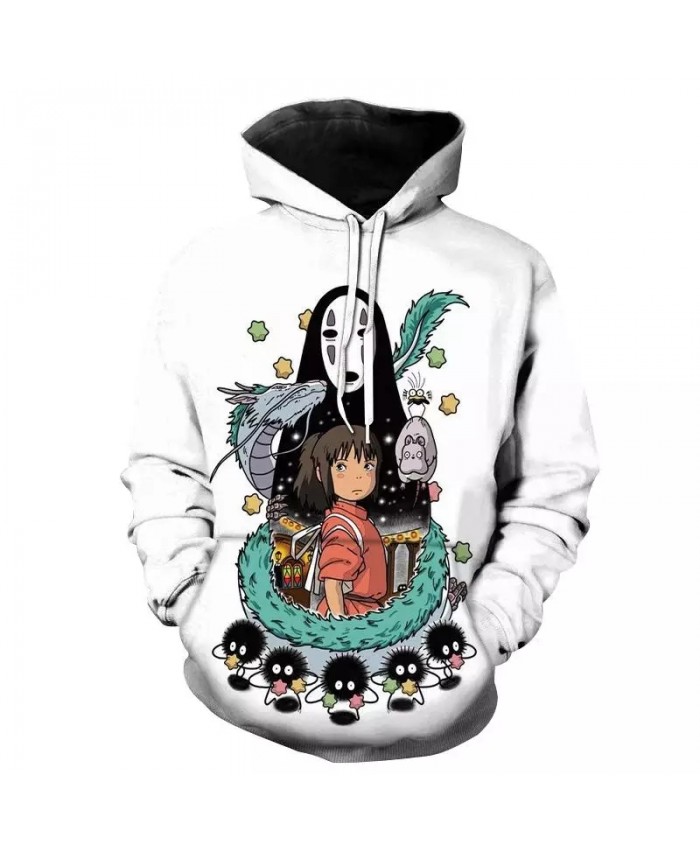 Spring And Autumn Men's And Women's Hoodie 3d Printing Spirited Away Children's Cartoon Sweatshirt Anime Harajuku Top