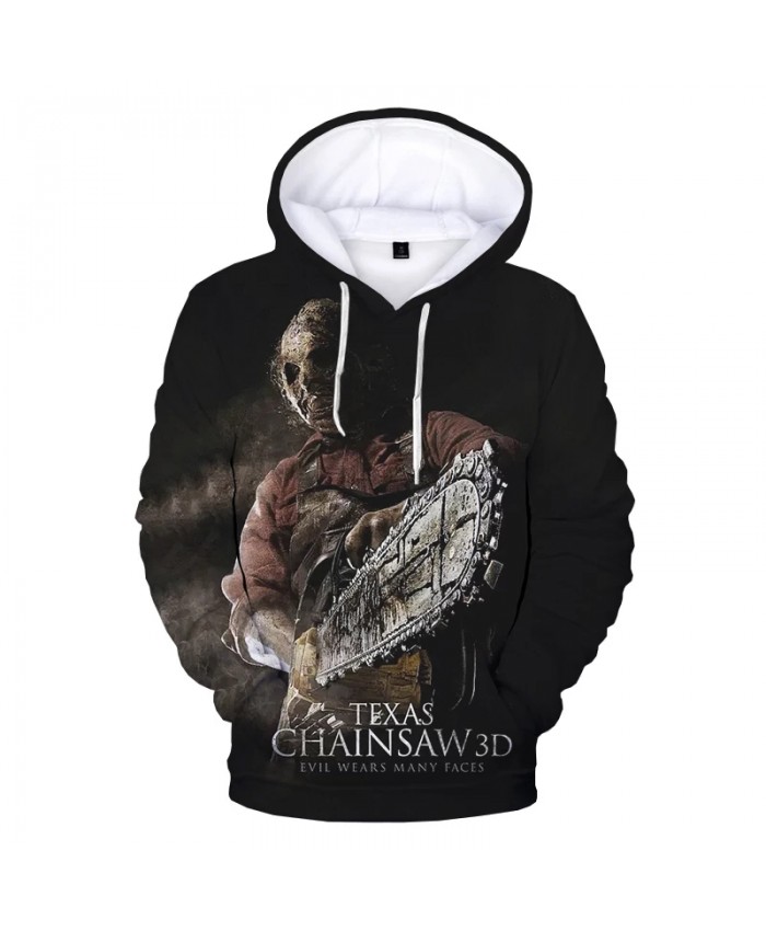 Texas Chainsaw Massacre 3D Print Hoodie Sweatshirts Horror Movie Harajuku Streetwear Hoodies Men Women Fashion Casual Pullover