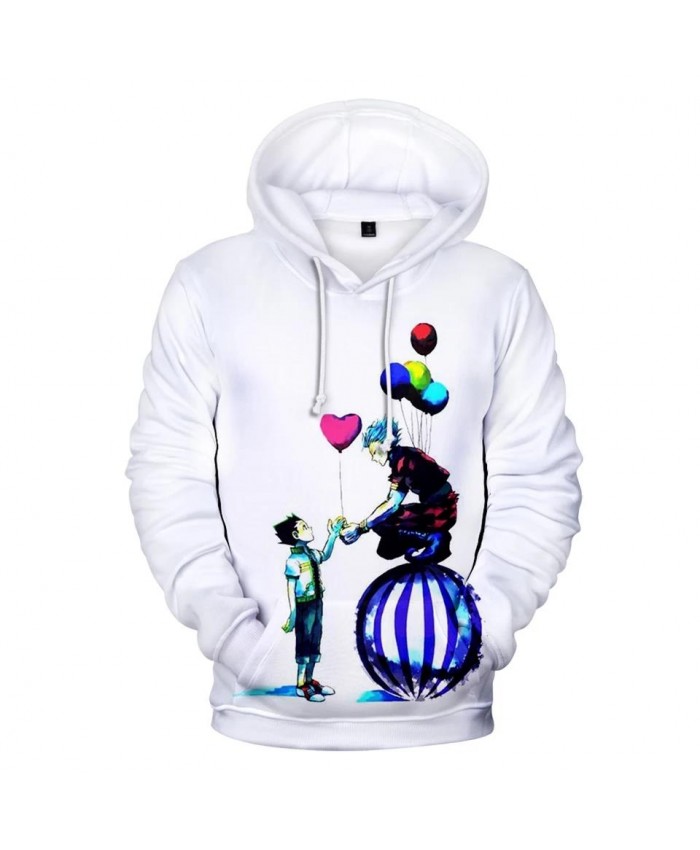 New 3D Comic Hisoka Hoodies Sweatshirts Men Women Hoodie Fashion Hip Hop Autumn Hooded Kids 3D Hisoka boys girls white pullovers