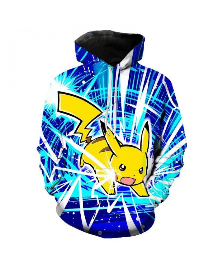New Men's And Women's Hoodies 3d Printing Comic Cartoon Pokemon Children's Long-Sleeved Sweatshirt Street Hip-Hop Coat