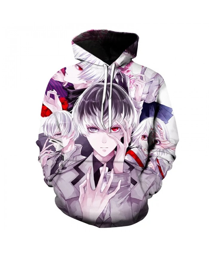 2021 New Men and Women Fashion Clothes Riman Tokyo Ghoul Popular Clothes 3D Digital Print Hedging Sweatshirt Loose Hoodie