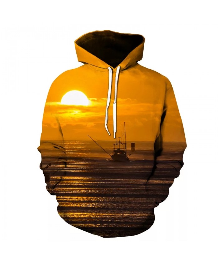 2021 New Men's Fashion Hot Style Interesting Fish Digital Printing 3d Clothes Couple Hooded Pullover Popular Casual Sports Top
