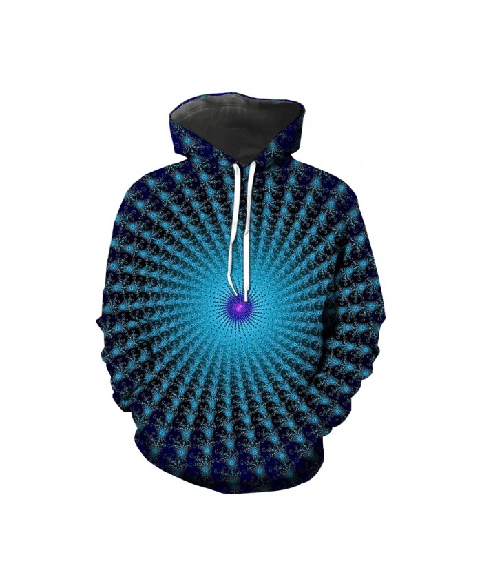 Unisex men's 3D printed Sweatshirt Hoodie creative kaleidoscope color crew neck casual long sleeve men's Hoodie Sweatshirt