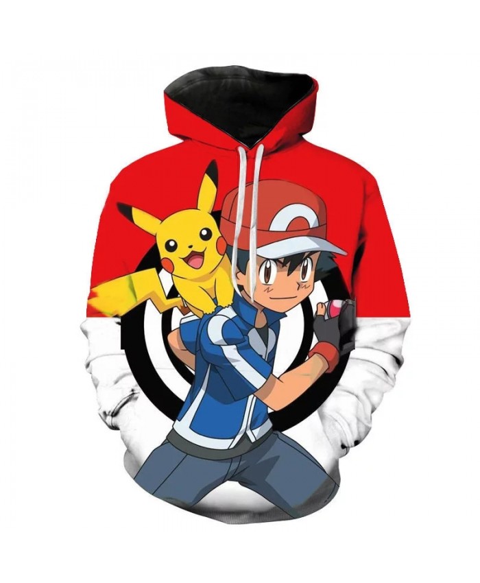 Animation 3D Printed Hoodies Men Women Children Fashion Hoodies Pokemon Boy Girl Kids Sweatshirts Streetwear Clothes Coat
