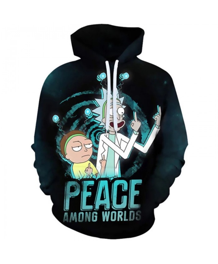 2021 New Design Rick Print Mens Hoodies 3d Print Funny Hoodie Man Fashion Autumn Hip hop Casual Hoodie Male Sweatshirt Coat