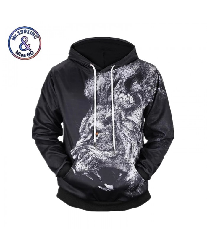 Lion 3D Print Men Women Sweatshirts Male Hoodies Funny Pullover 2021 Spring Hooded Streetwear