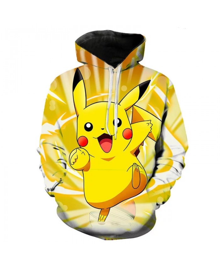 3d Printing Pokemon Cartoon Anime Men's And Women's Hoodie Fashion Children's Cute Sweatshirt Street Pullover Coat