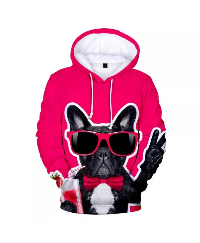 Harajuku French Bulldog Hoodies Men women Fashion Hip Hop Streetwear Pullover High Quality 3D Print French Bulldog Men's Hoodies