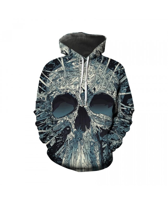 2021 Hot selling high quality men's hoodie new street style color horror skull print men's casual plus size four seasons s-6xl