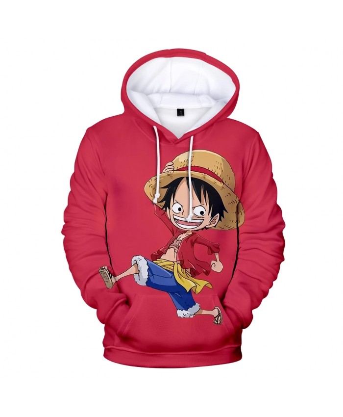 Spring And Autumn 3d Printing Anime One Piece Hoodie For Men And Women Children's Cartoon Luffy Pullover Long Sleeve Top