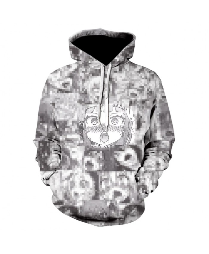 Autumn 3d Hoodies For Men And Women Funny Shy Girl Face Sweatshirt Hentai Manga Fashion Casual Harajuku Anime Coat