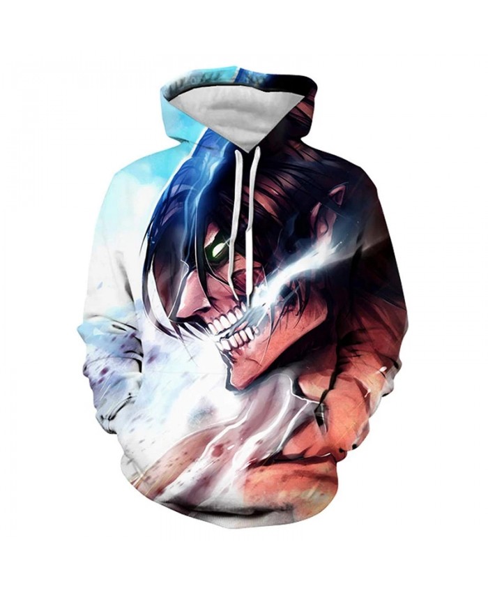 Harajuku Anime Men's And Women's Hoodie 3d Printing Attack Giant Pullover Children's Casual Fashion Street Hip Hop Sweatshirt