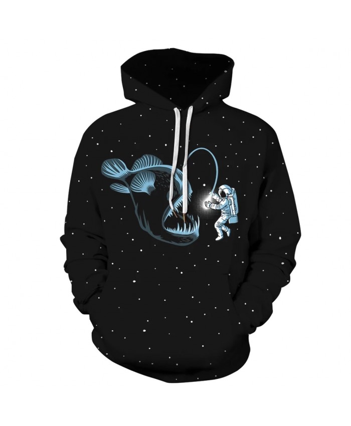 Fashion Men 3D Printed Hooded Hoodies Men Women Cartoon Astronaut Funny Design Sweatshirts 3D Harajuku Hoody