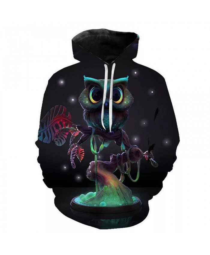 3D Printed Hoodies 2021 New Animal Series Owl Men Women Children Sweatshirts Streetwear Boy Girl Kids Pullover Fashion Coat