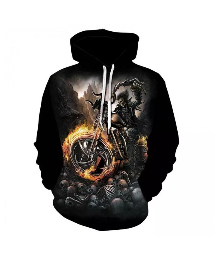 2021 Autumn And Winter New3d Skull  Men And Women Fashion Sports Shirt Hooded Sports Hip-Hop Long-Sleeved Hoodie