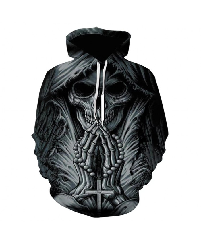 2021 New Arrive 3D Printed grim reaper skull tattoo Hoodies Men Women Fashion Autumn Sportswear Hooded Sweatshirt Dropship