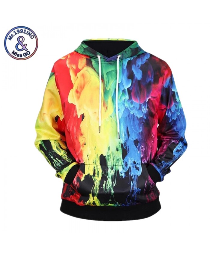 2021 New Fashion Couples Hoodies 3D Print Colorful Smoke Spring Winter Sweatshirts Hoody Tracksuit Tops M-XXXL