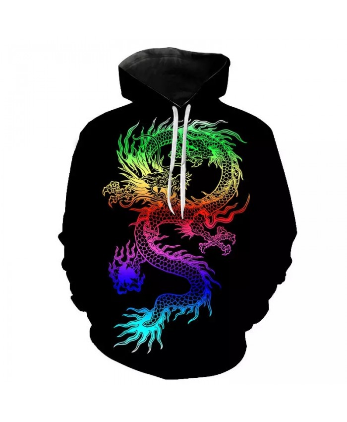 Spring And Autumn New China Dragon 3d Printing Hoodie Men And Women Children Sweatshirt Long Sleeve Harajuku Coat