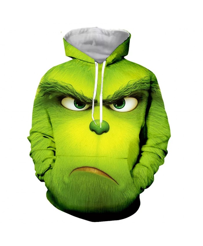 Cartoon little green man Fashion Long Sleeves 3D Print Hoodies Sweatshirts Jacket Men women