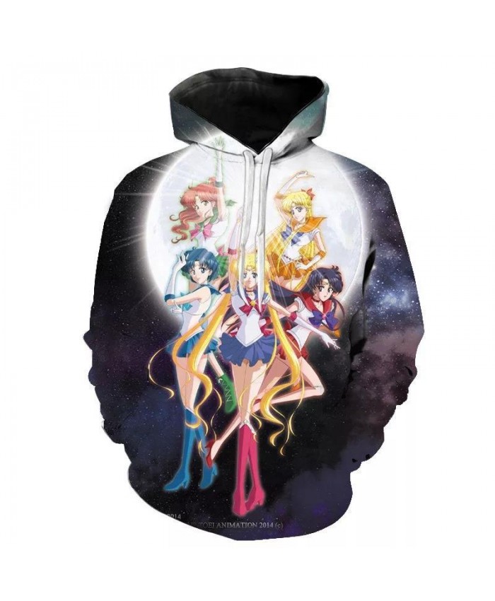 Autumn New Sailor Moon Anime 3d Printing Hoodie Men And Women Children Kawaii Cartoon Casual Sweatshirt Fashion Pullover Coat