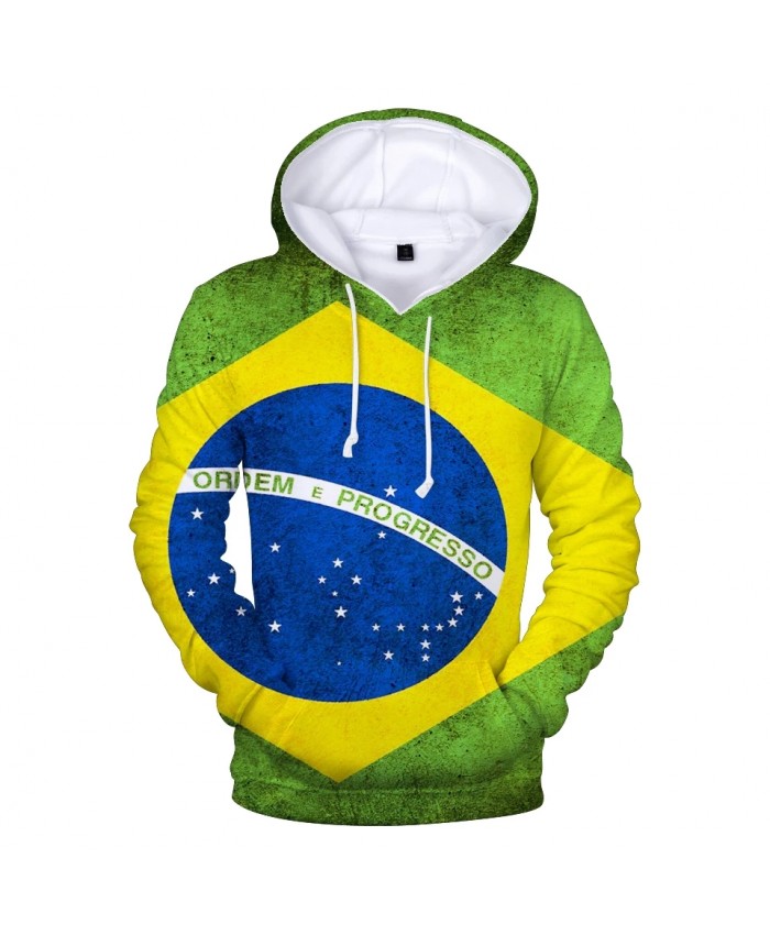 Brazil National Flag 3D Hoodies Men women Fashion Harajuku 3D Print Brazil National Flag Men's Hoodies and Sweatshirt
