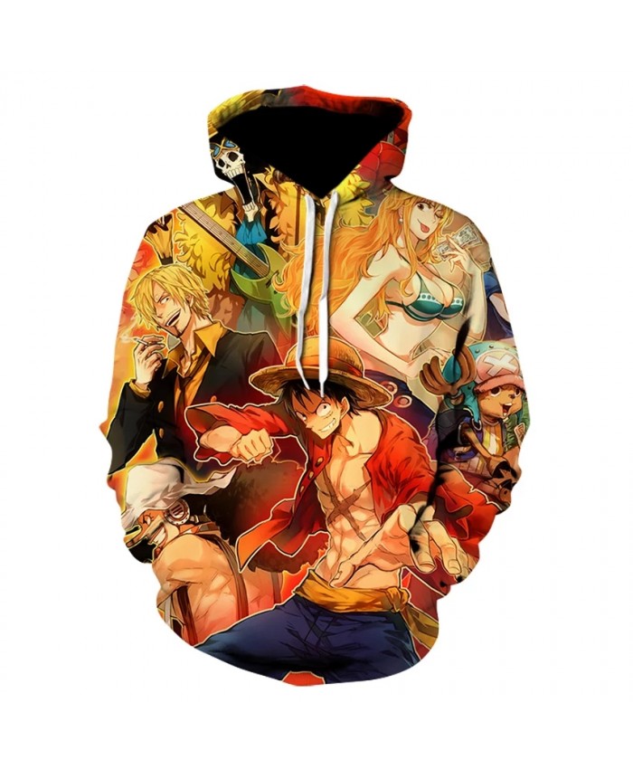 2021 Autumn New Men's And Women's Hoodie Fashion 3d Printing Children's Cartoon Anime Luffy Casual Hip-Hop Sweatshirt Coat