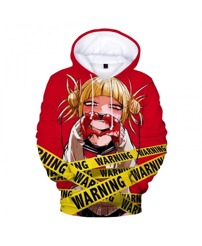 2021 Anime Girl Himiko Toga My Hero Academia Hoodie Men Women 3D Print Long Sleeve Sweatshirts Warning Casual Cool Pullovers