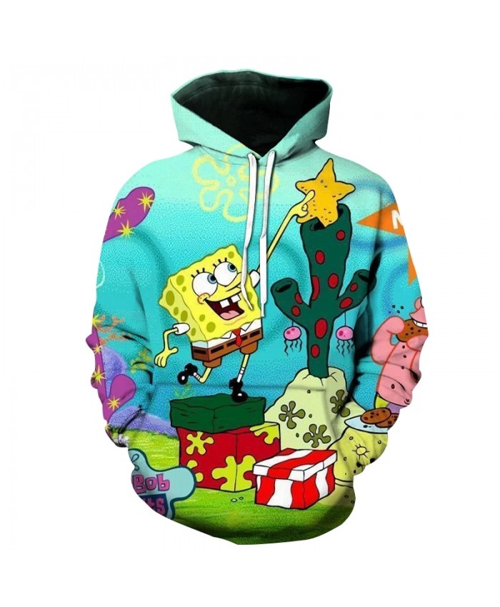 Spring And Autumn Men's And Women's Hoodies 3d Printing Cute Sponge Baby Children's Cartoon Casual Sweatshirt Cool Top