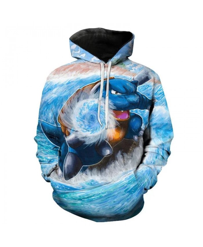 Autumn And Winter New 3d Printed Hoodie Male Female Children Cartoon Fashion Game Pokemon Sweatshirt Long Sleeve Top