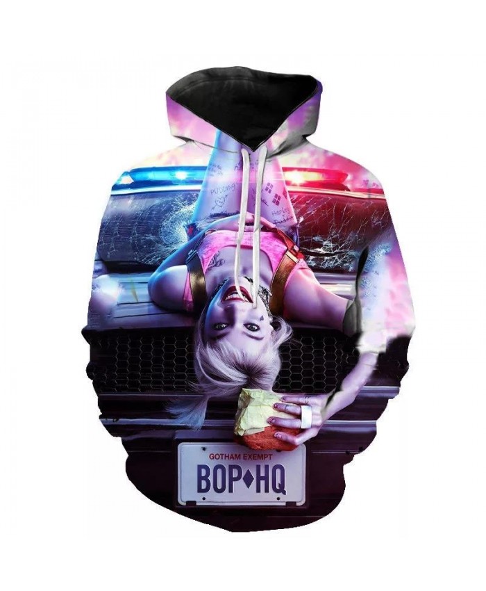 Fall Men's Women's Children's Hoodie Raptor Harley Quinn 3d Printing Fashion Hip Hop Sweatshirt Cool Fun Pullover Top Coat