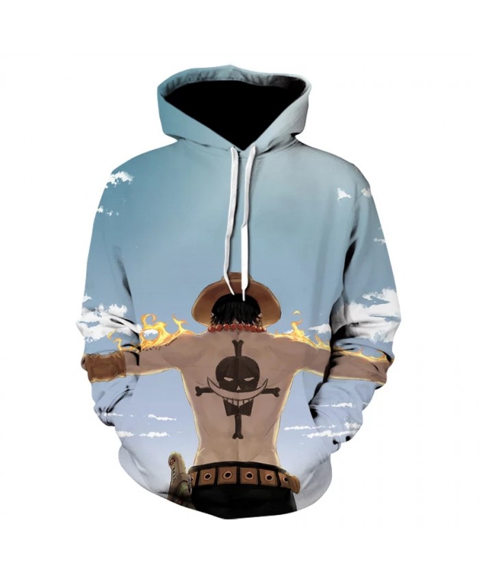 Autumn New Japanese Anime Men's Hoodie 3d Printing Sweatshirt Luffy Children Cartoon Pullover Casual Polyester Long-Sleeved Coat