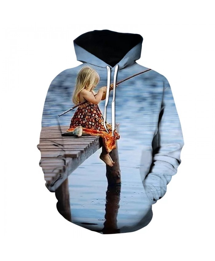 2021 New Men's Fashion 3D Digital Printing Top Fun Fish Series Hoodie Men and Women  Casual Baseball Sportswear