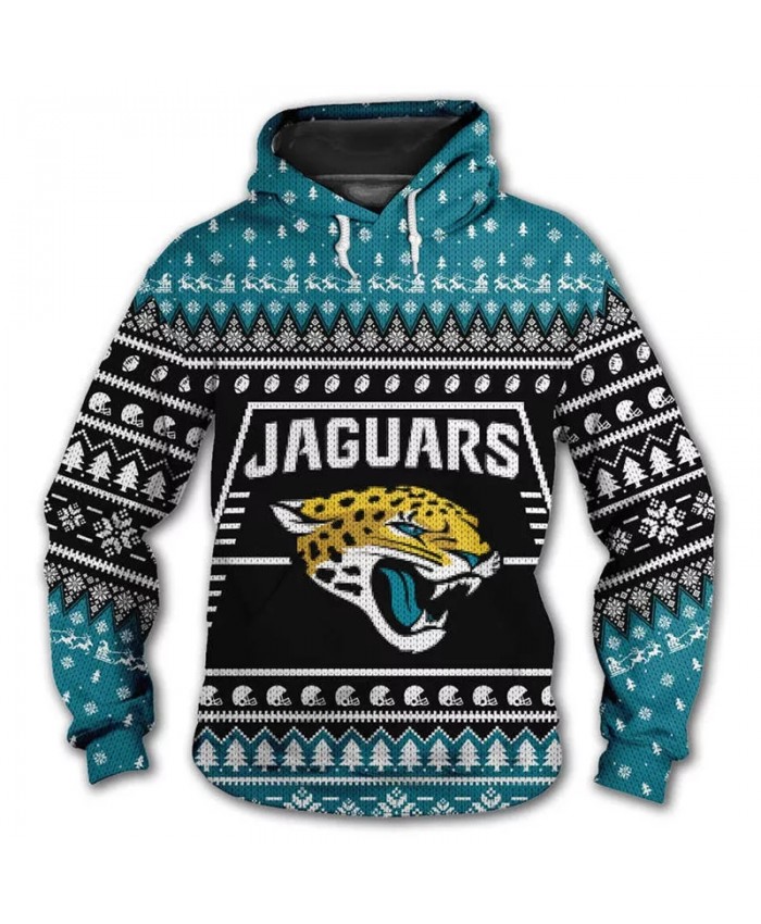 Jacksonville fashion cool Football 3d hoodies sportswear Snowflake alphabet flower tiger print Jaguars sweatshirt
