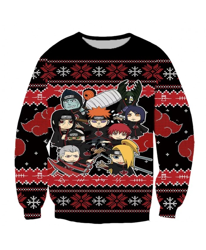 Naruto Funny New Fashion Long Sleeves 3D Print Zipper Hoodies Sweatshirts Jacket Men women